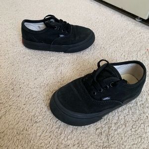 Vans Toddler Canvas Sneaker Black Size 8